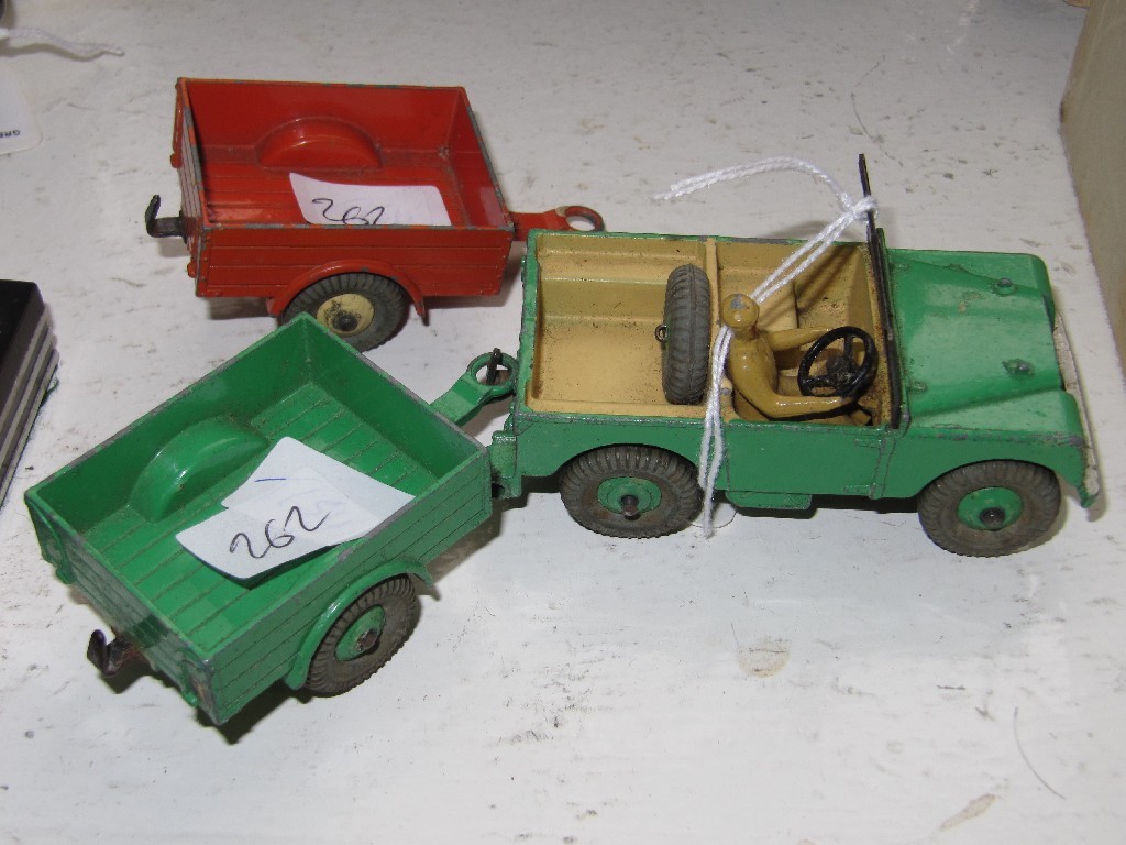 Appraisal: Dinky Land Rover with trailer and another trailer