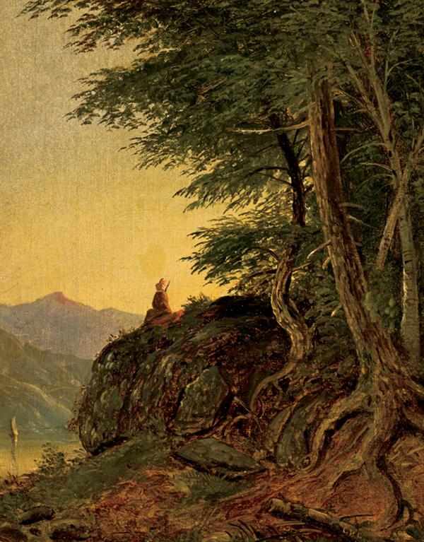 Appraisal: CHRISTOPHER PEARSE CRANCH American - Indian Overlooking a River oil