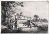 Appraisal: ADRIAEN VAN OSTADE The Anglers Etching circa x mm x