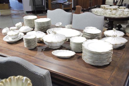 Appraisal: SET OF HAVILAND CHINA Cream colored china with scalloped edges