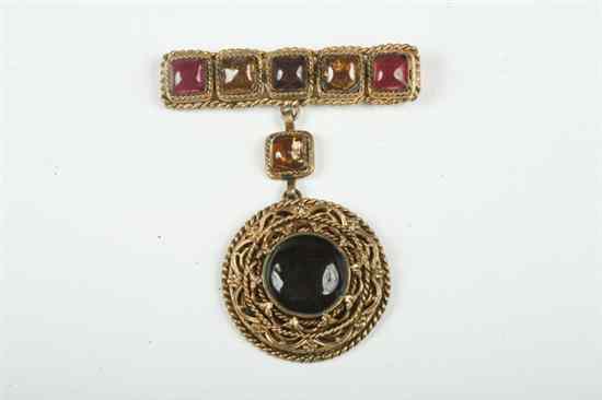 Appraisal: CHANEL GRIPOIX BYZANTINE BROOCH in x in