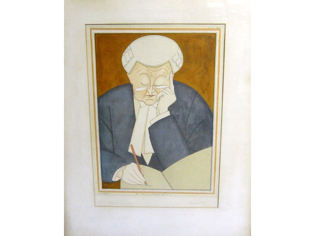 Appraisal: EDMOND XAVIER KAPP Lithograph in colours 'Sir Edward Marshall Hall