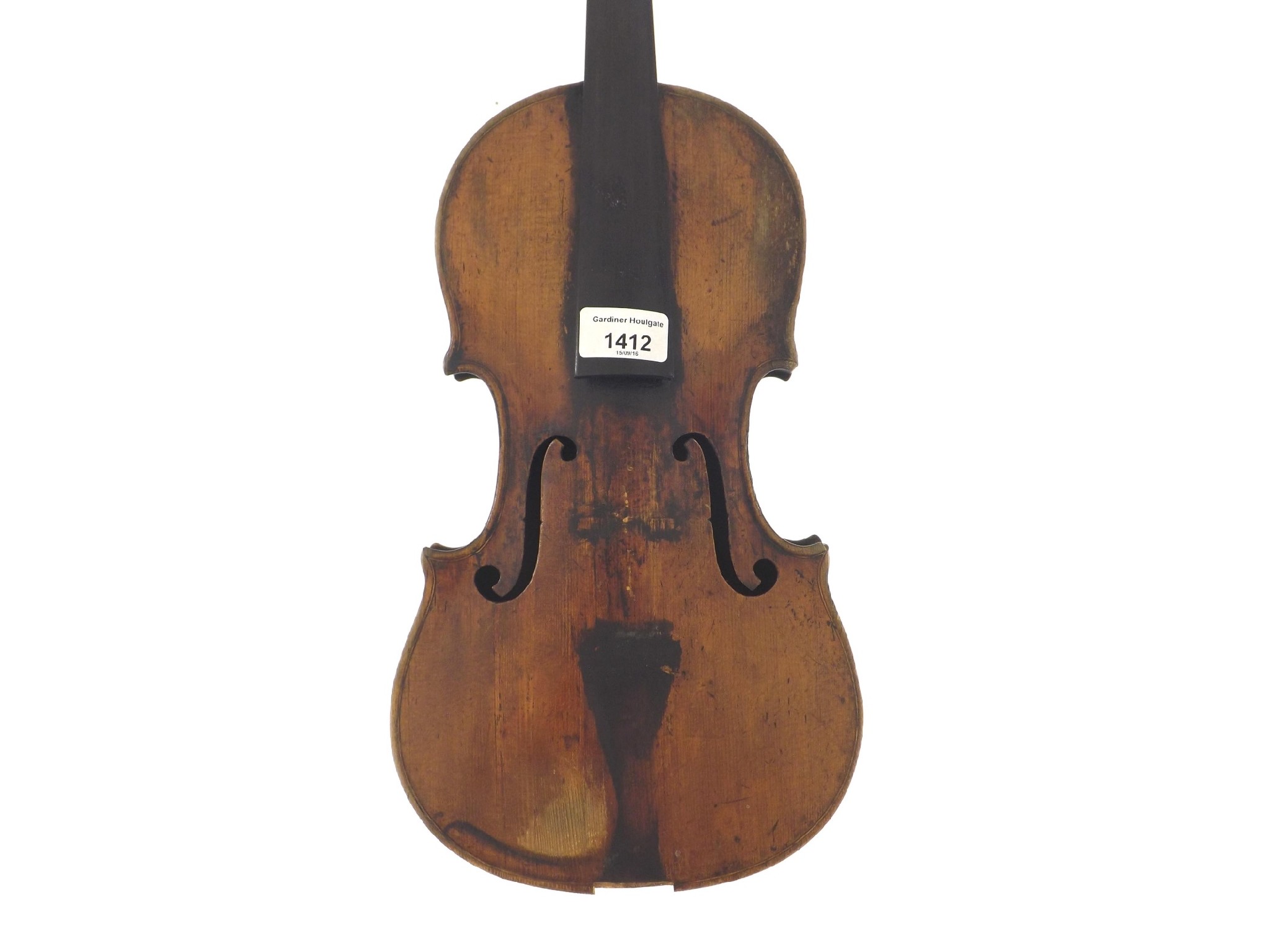 Appraisal: Interesting French violin circa the two piece back of faint