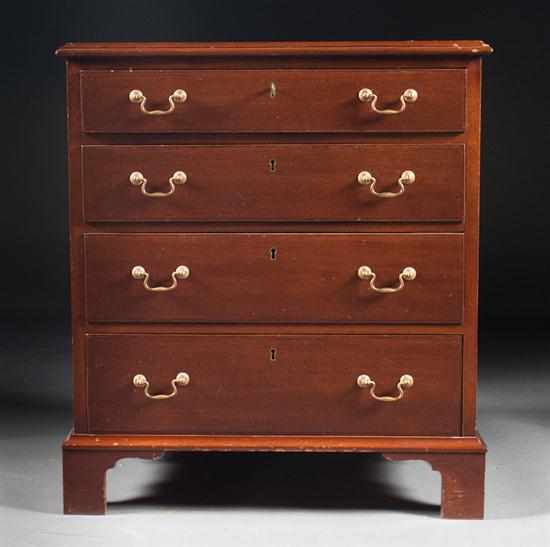 Appraisal: Biggs Federal style mahogany bachelor's chest Richmond VA th century