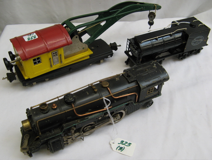 Appraisal: AMERICAN FLYER STEAM LOCOMOTIVE O gauge with four drive wheels