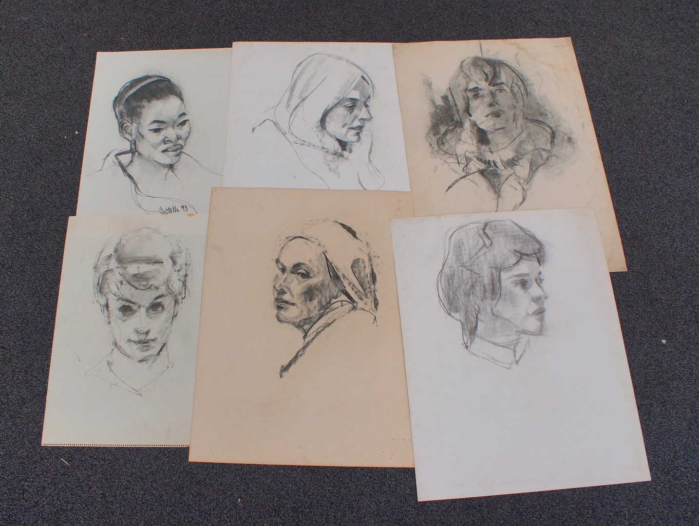 Appraisal: Tom Bostelle American PA - Portfolio of Sketches of Women