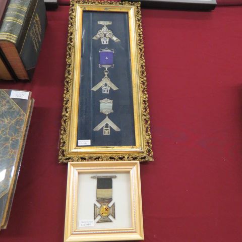 Appraisal: Masonic Organizational Silver Medals a trio in one frame and