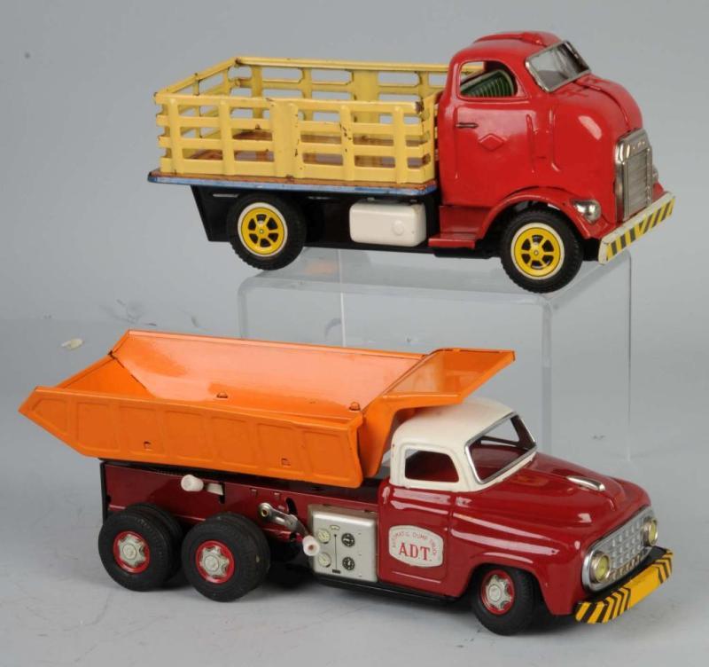 Appraisal: Lot of Tin Truck Friction Toys Description Japanese Includes one