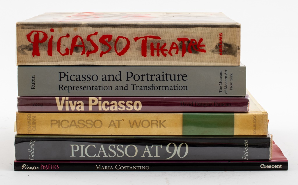 Appraisal: PICASSO ART REFERENCE BOOKS Six Pablo Picasso art reference coffee