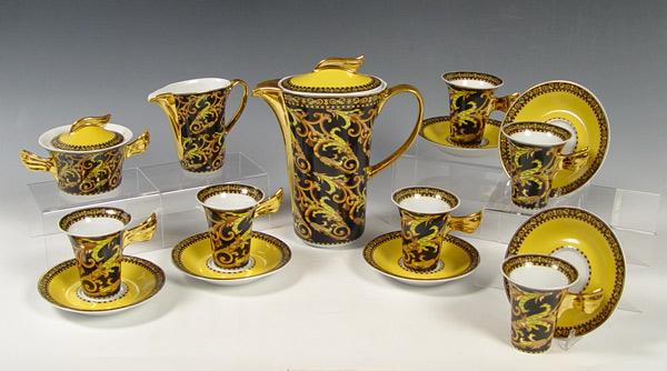 Appraisal: ROSENTHAL VERSACE BAROCCO COFFEE SET IN BOX To include coffee