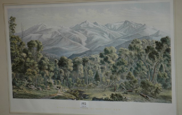 Appraisal: VON GUERARD MOUNT KOSCIUSKO LITHOGRAPH