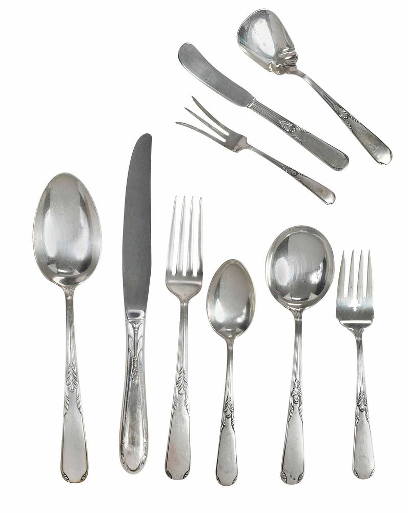 Appraisal: Manchester Fleetwood Sterling Flatware Pieces American th century including ten