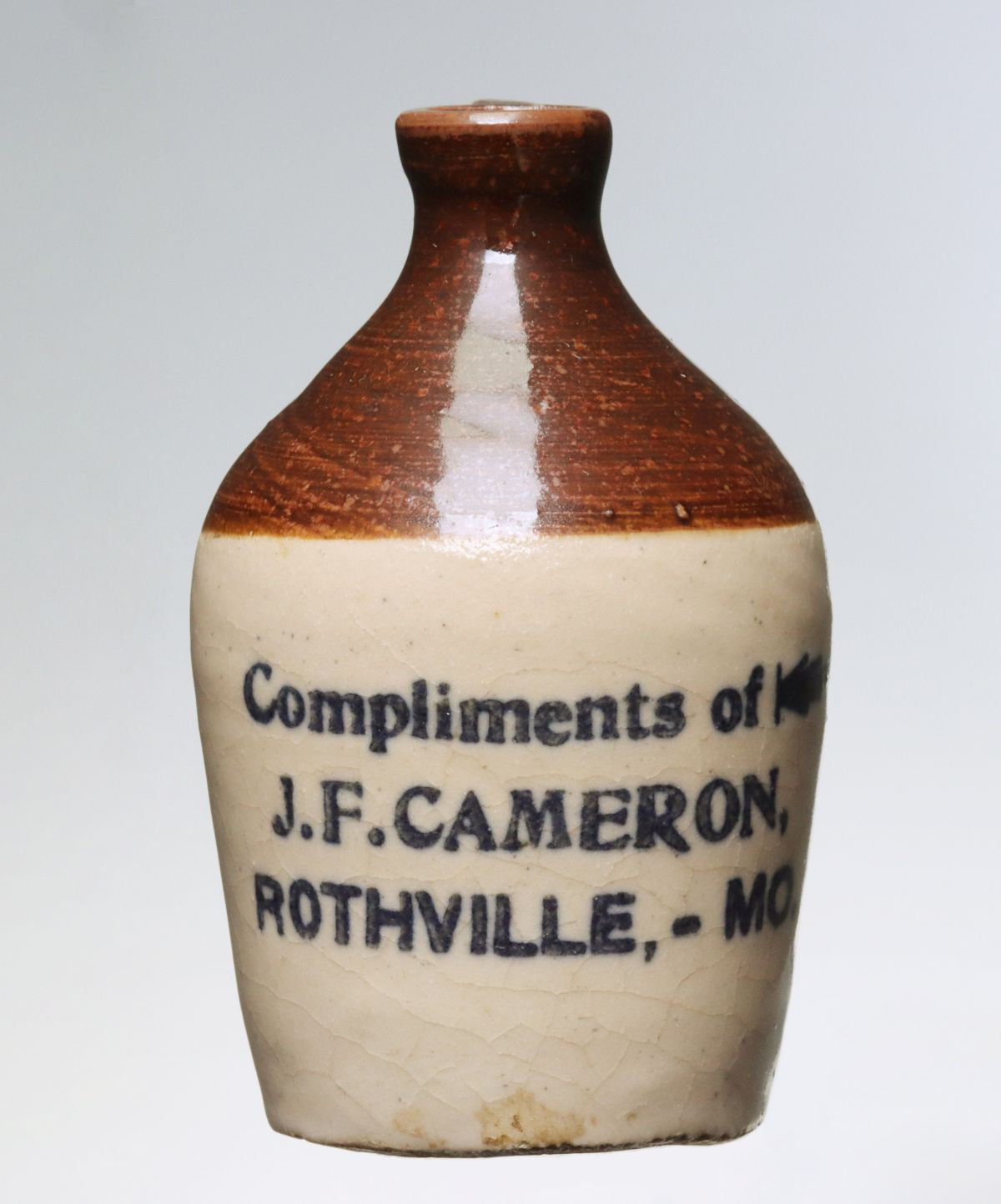 Appraisal: ROTHVILLE MISSOURI STONEWARE MINI JUG