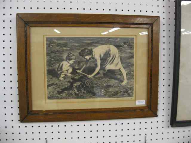 Appraisal: Lawrence Beall Smith Lithograph motherand child clamming on the th