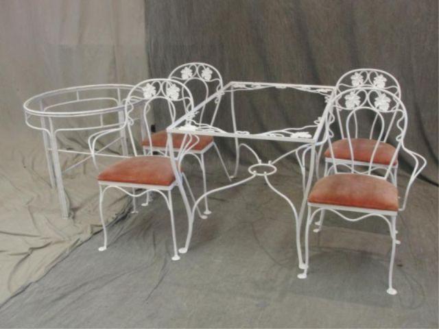 Appraisal: Lot of Iron Outdoor Furniture From a New Rochelle home