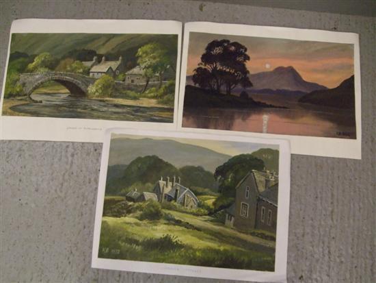 Appraisal: Keith Burtonshaw three watercolours of the lake district Cumbrian Cottages