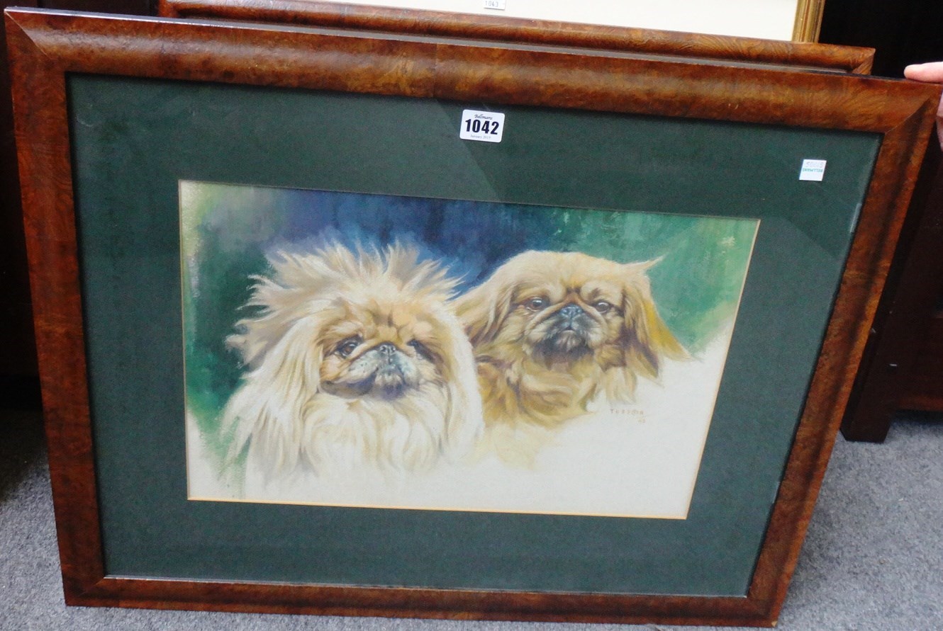 Appraisal: A group of assorted paintings and prints of Pekingese dogs