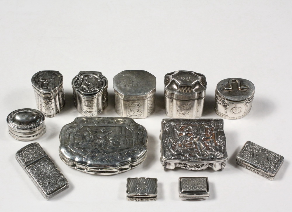 Appraisal: BOXES - Collection of th c English and Continental Small