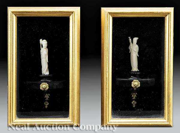 Appraisal: Two Chinese Ivory Figures of the Daoist Immortals Zhang Guo