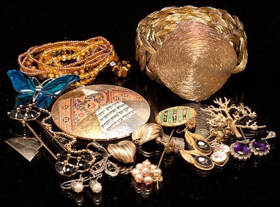 Appraisal: Assorted gold filled and costume jewelry