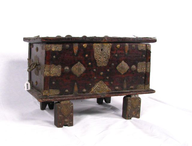 Appraisal: Antique Oriental Chest with ormulu mounts brass handles original hardware