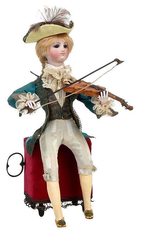 Appraisal: Large Musical Automaton of a Violin Musician Continental probably early