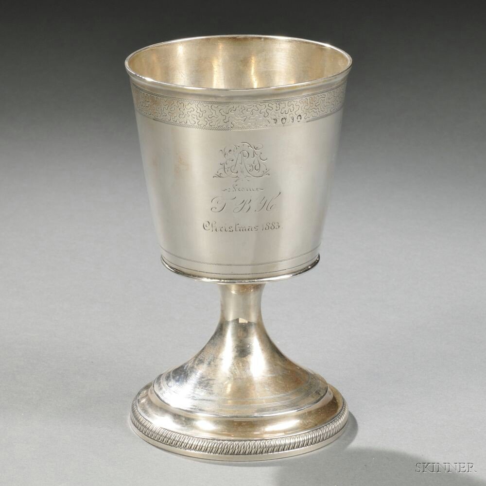 Appraisal: George III Sterling Silver Goblet London - illegible maker's mark