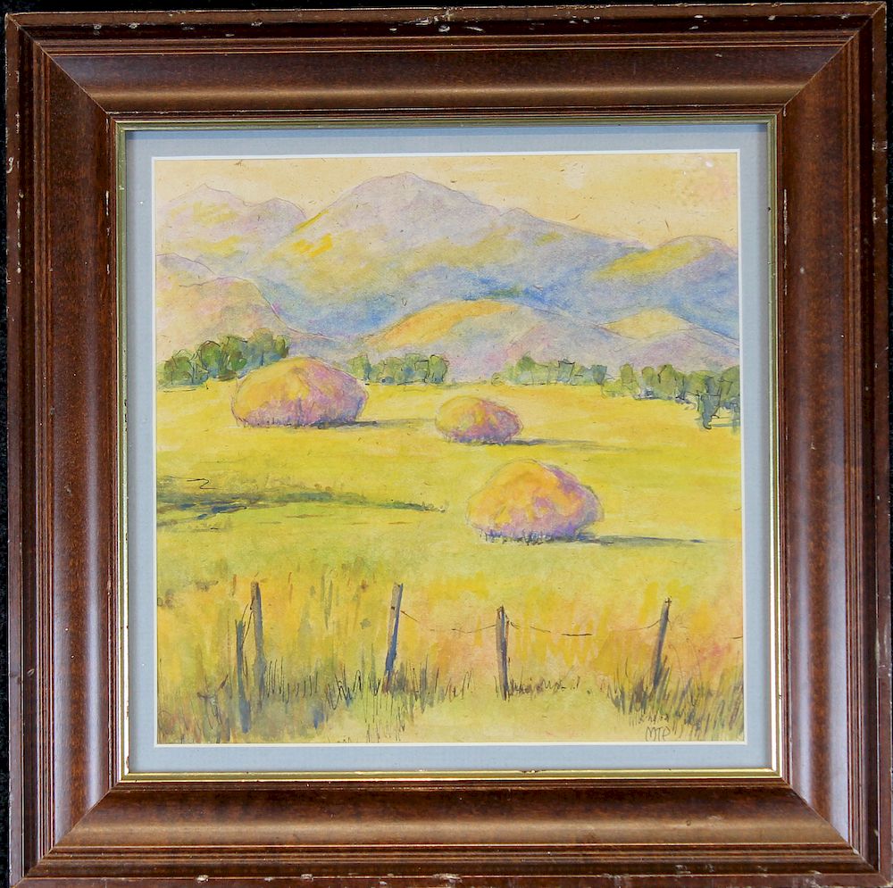 Appraisal: American School th C Western Landscape Signd American School th