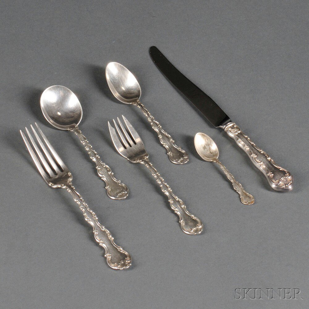 Appraisal: Assembled Gorham Strasbourg Pattern Sterling Silver Flatware Service Providence Rhode