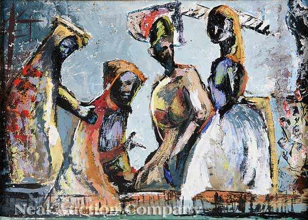 Appraisal: Paul Ninas American New Orleans - Women of Bimini oil