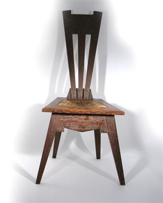 Appraisal: A rare Liberty Co Wiclif oak chair designed by Leonard