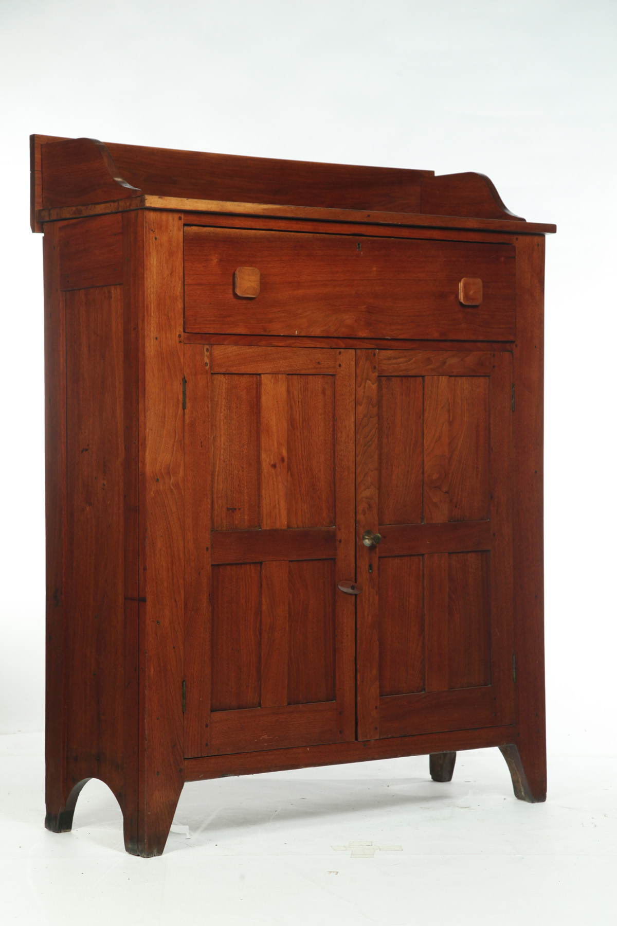 Appraisal: COUNTRY JELLY CUPBOARD American nd half- th century walnut Gallery