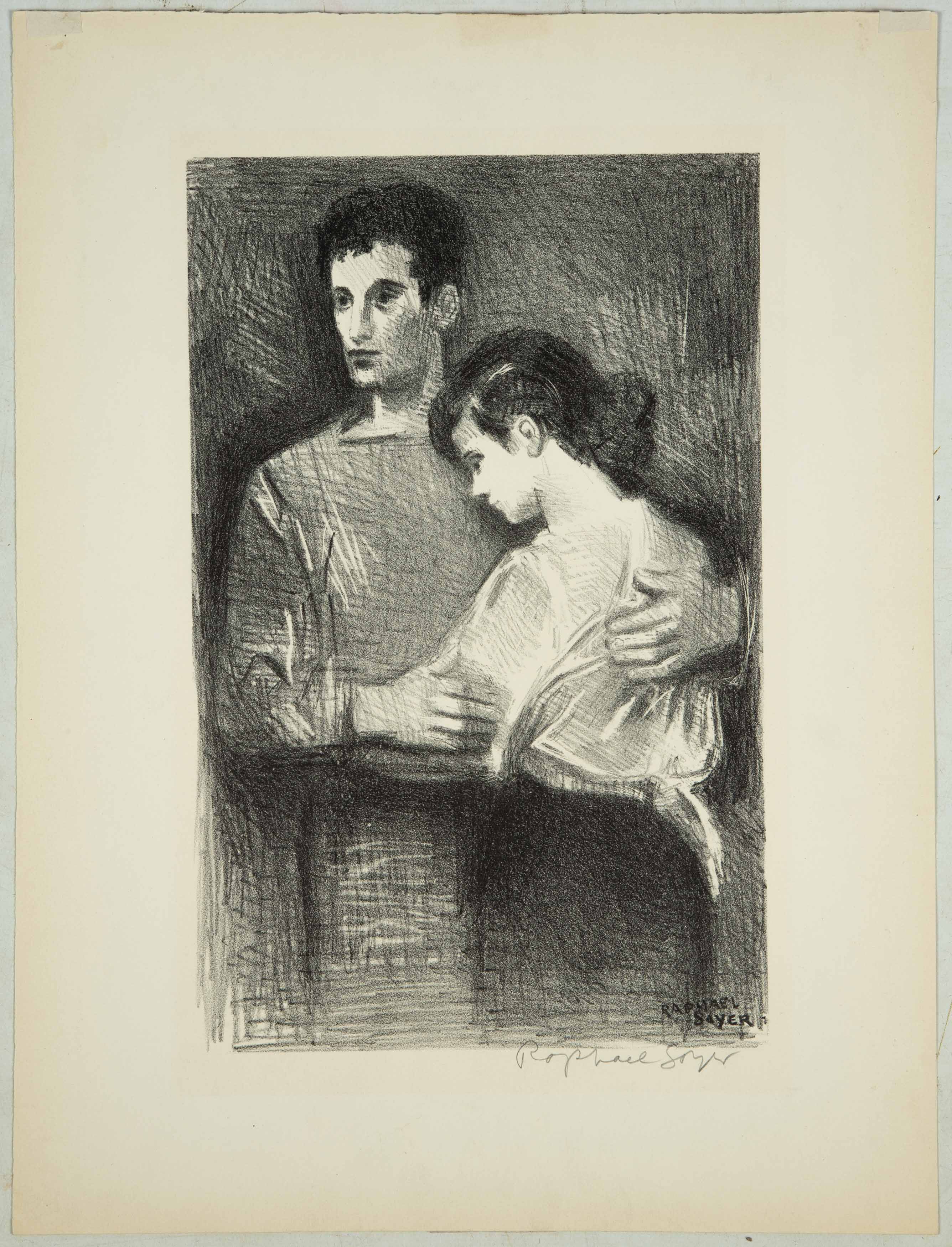 Appraisal: RAPHAEL SOYER AMERICAN - LITHOGRAPH lithograph on paper signed lower