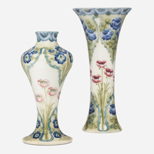 Appraisal: William Moorcroft for James Macintyre Co Florian Ware vases with