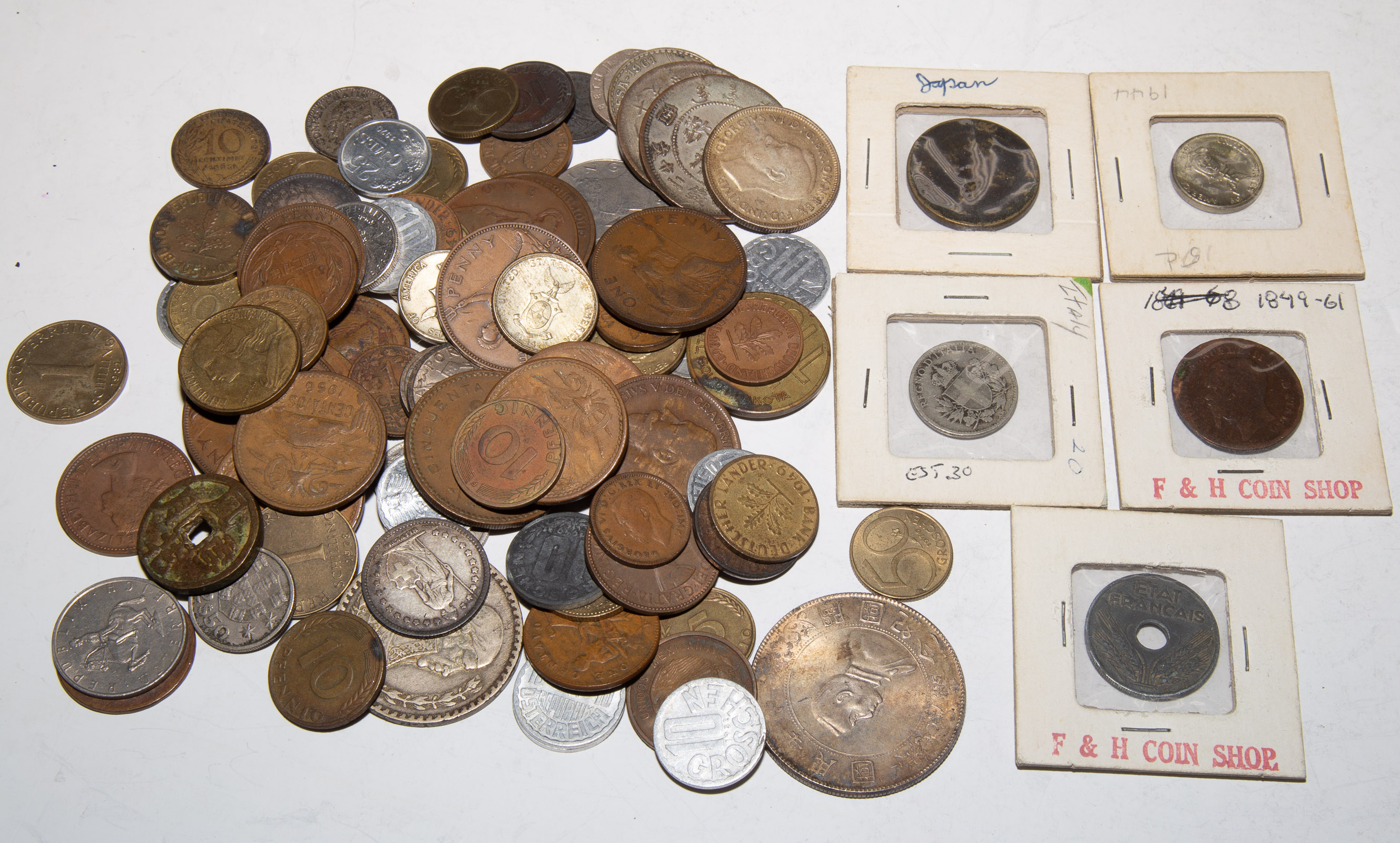 Appraisal: SELECTION OF CHINESE OTHER WORLD COINS Including some silver notably