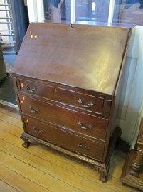 Appraisal: MAHOGANY CHIPPENDALE STYLE DROP FRONT BUREAU