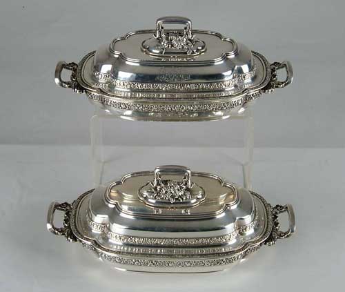 Appraisal: OUTSTANDING PAIR OF STERLING COVERED SERVING DISHES BY TIFFANY CO