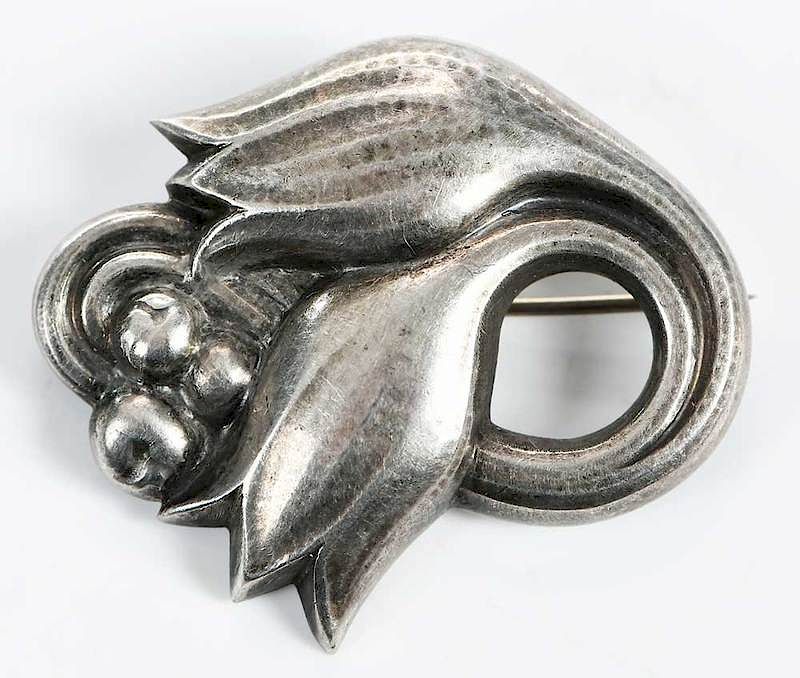 Appraisal: Georg Jensen Sterling Brooch design A Georg Jensen - x