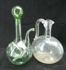 Appraisal: Two glass decanters