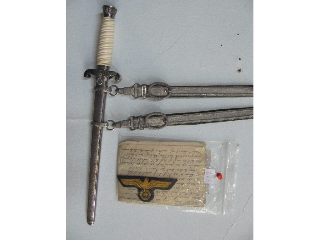 Appraisal: Lot comprising German dress dagger ephemera found in a German