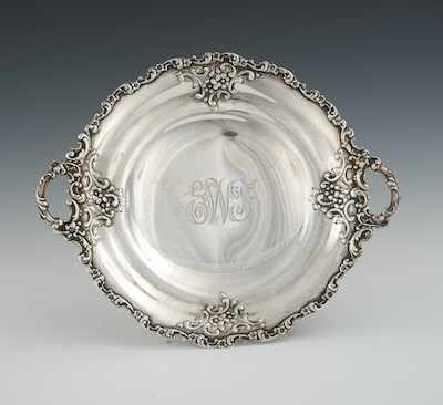 Appraisal: A Sterling Silver Double Handle Footed Candy Dish by Dominick