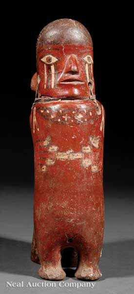 Appraisal: A Pre-Columbian Pottery Female Figure c - Huari standing female