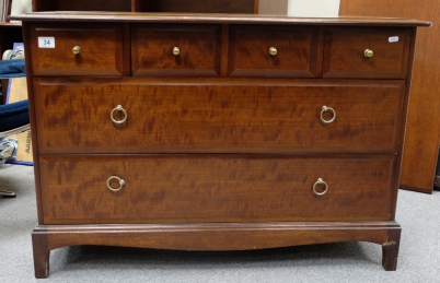 Appraisal: Reproduction mahogany Stag chest of six draws