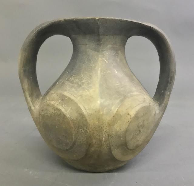 Appraisal: Chinese Grey Terracotta Amphora Chinese grey terracotta amphora rd c