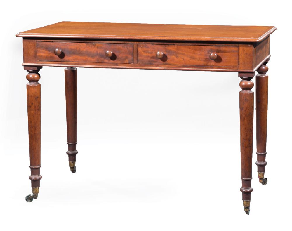 Appraisal: William IV Mahogany Writing Table mid- th c molded top