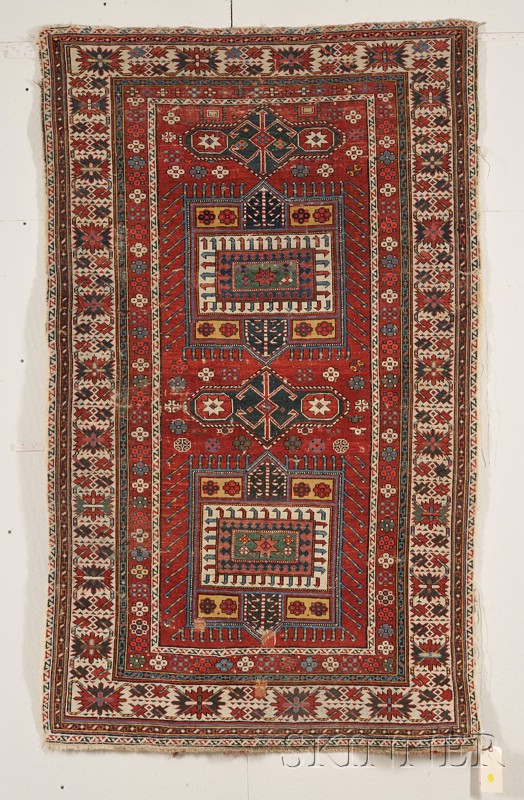 Appraisal: Shirvan Rug East Caucasus last quarter th century small areas