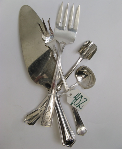 Appraisal: FIVE PIECES OF STERLING SILVER SERVING FLATWARE includes a variety