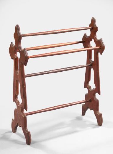 Appraisal: American Renaissance Revival Walnut Quilt Rack third quarter th century