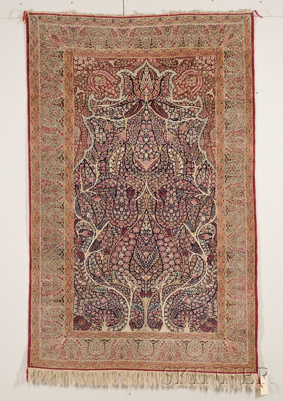 Appraisal: Kerman Prayer Rug Southeast Persia late th century ft in