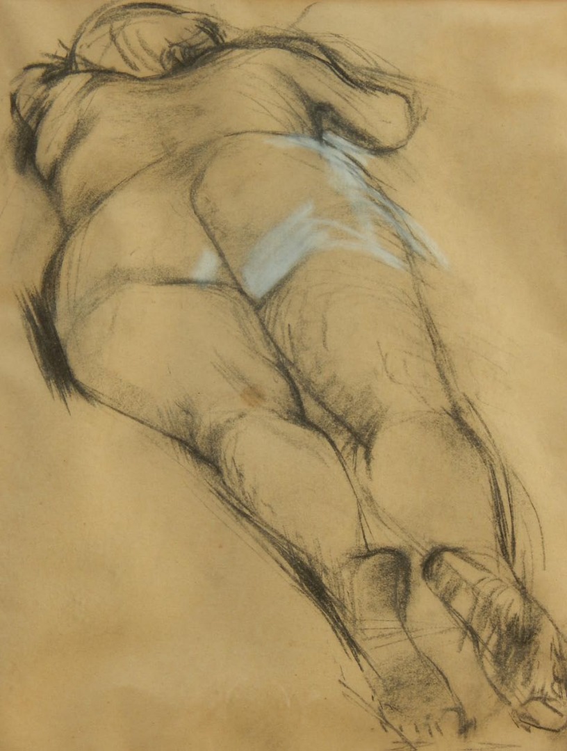 Appraisal: Philip Naviasky - Nude study pastel with highlight cm x